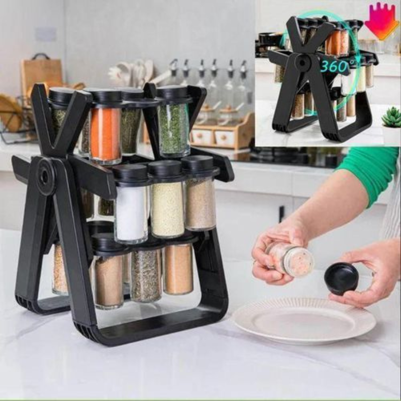 منظّم توابل دوّار عملي – دوران سلس، ترتيب أنيق